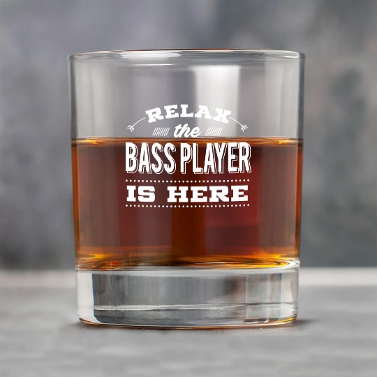 Funny Bass Guitar - Relax - Musician Humor Rock Glasses