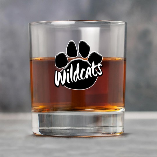 Wildcats Paw Print Mascot School Pride Rock Glasses