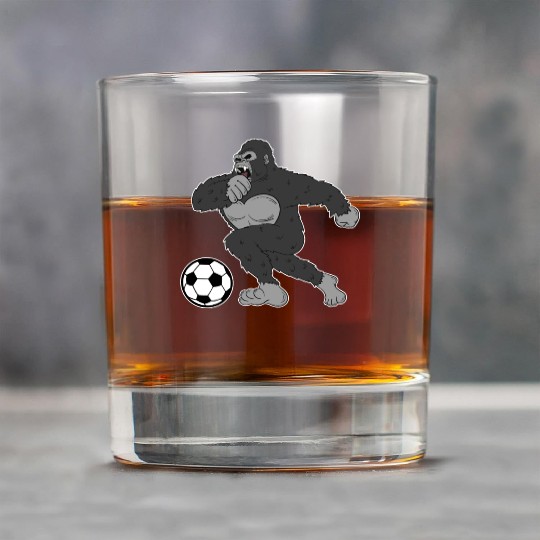 Gorilla Mokey Ape Soccer Player Gift & Present Rock Glasses