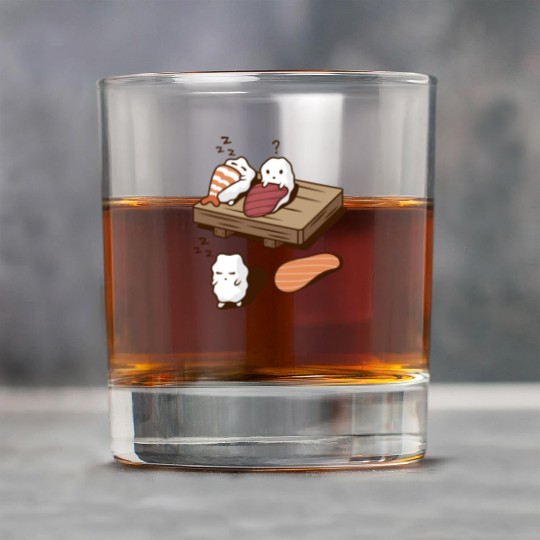 Funny Cute Japanese Food Sushi Rock Glasses