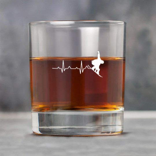 Cool Snowboarder Heartbeat Snowboarding Heart Beat Rock Glasses