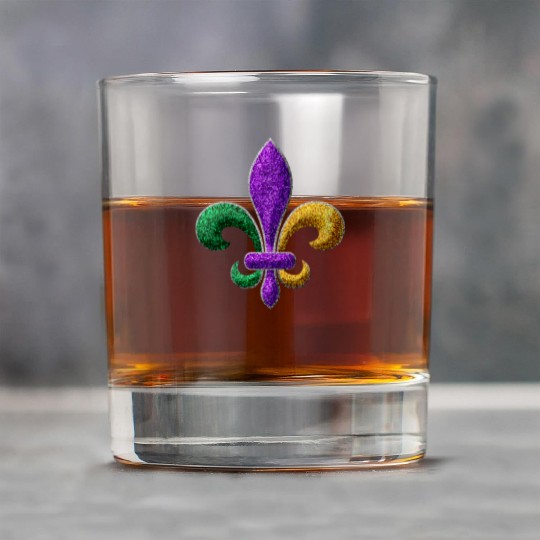 Mardi Gras New Orleans SaintsFleur De Lis Bling Rock Glasses