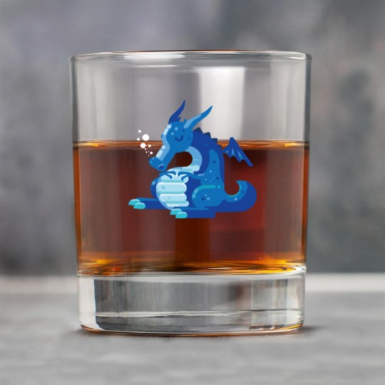 Dragon Wyvern Frost Ice Crystal Winter Fat Gift Rock Glasses