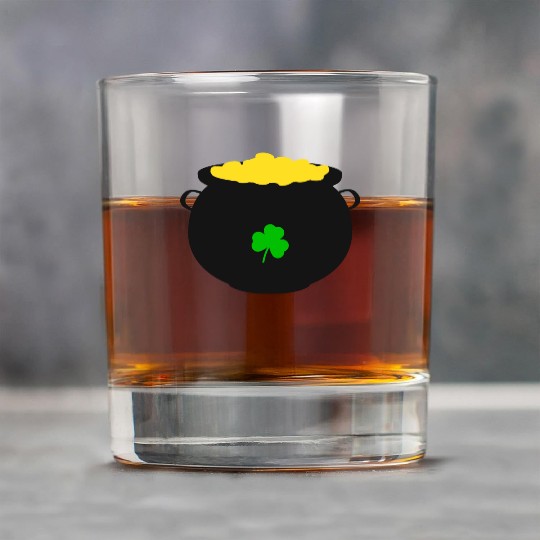 Pot of Gold St Patricks Day Rock Glasses