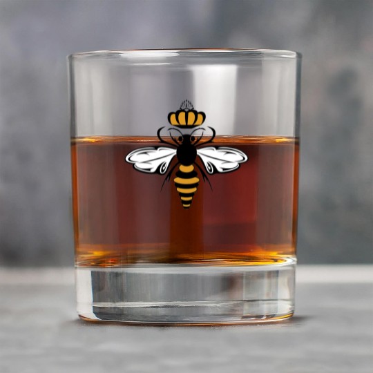 Queen Bee with Crown Motif Rock Glasses
