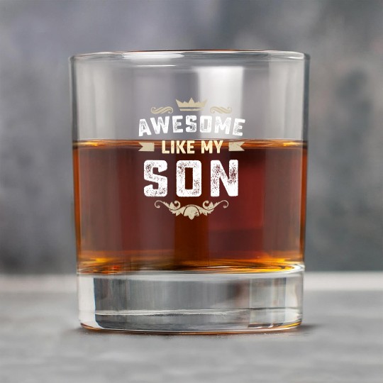 AWESOME LIKE MY SON Funny Father's Day Gifts Rock Glasses