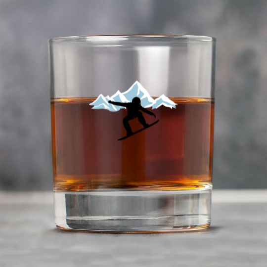 Snowboarding and Mountains Rock Glasses