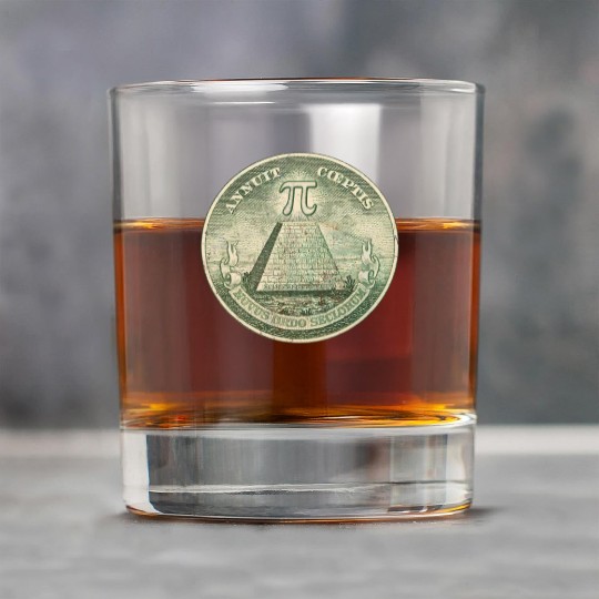 Illuminati Pi Great Seal 3.14 Pi Day Rock Glasses