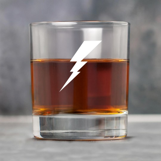 Lightning Bolt Geometric Vector Shape Rock Glasses