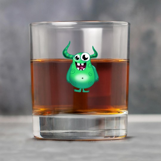 Funny green Monster for Kids Rock Glasses