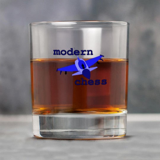 modern chess in royal blue Rock Glasses