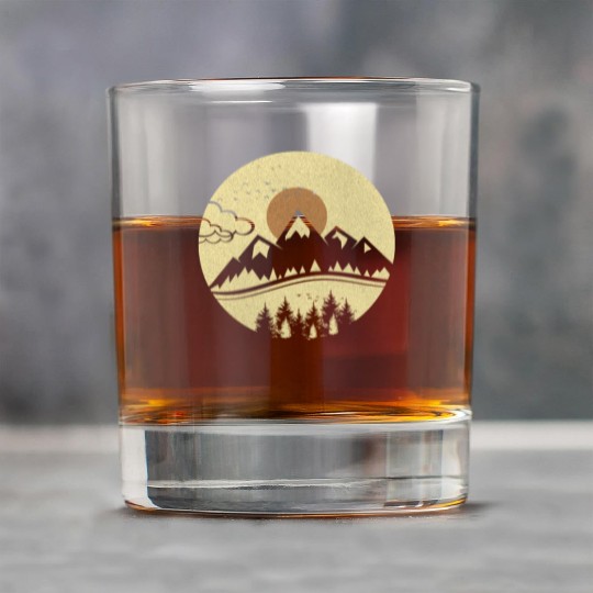 Tri blend Nature Print Rock Glasses