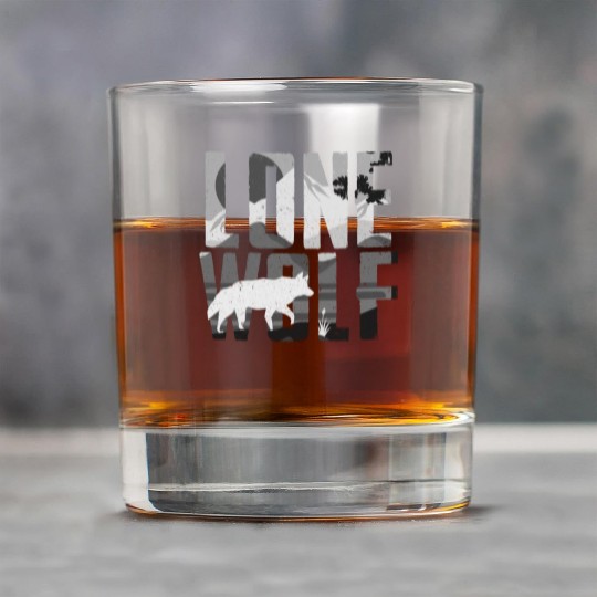 Lone Wolf Gift Rock Glasses