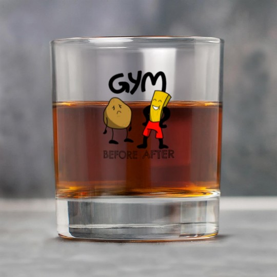 Funny Gym Potatoes Fitness Fun Rock Glasses