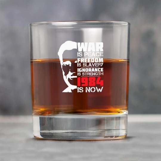 War is Peace, 1984 is NOW - George Orwell Portrait Rock Glasses
