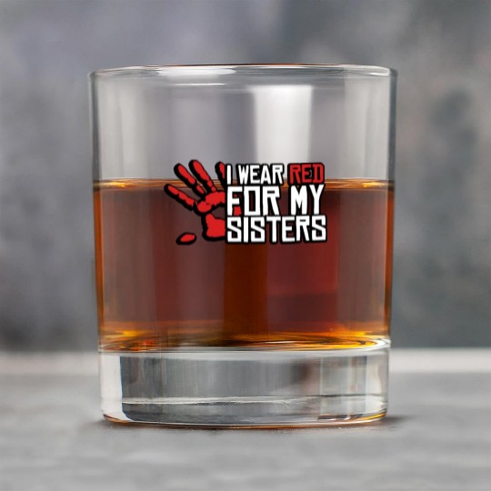 I Wear Red For My Sisters Native American MMIW Rock Glasses