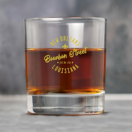 New Orleans Bourbon Street Jazz Rock Glasses