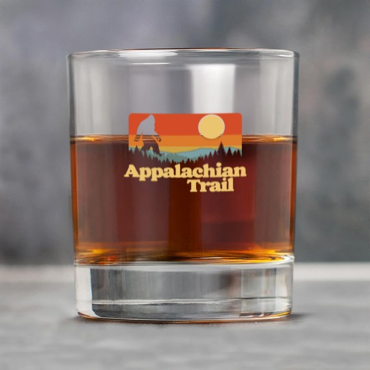 Appalachian Trail Bigfoot Outdoor Lover Vintage 80 Rock Glasses