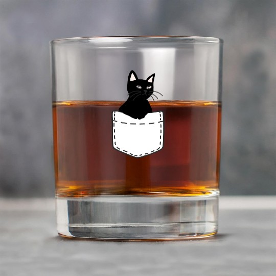 Black Cat In A Pocket Rock Glasses
