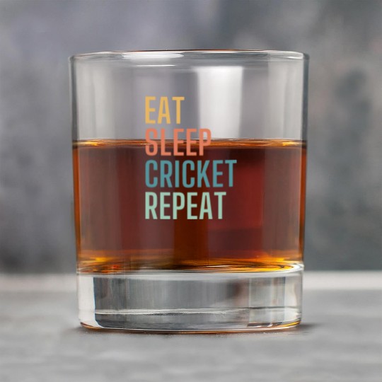 Eat Sleep Cricket Repeat Rock Glasses