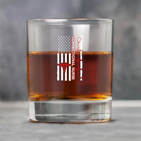 Correctional Nurse USA Flag Nursing RN Rock Glasses