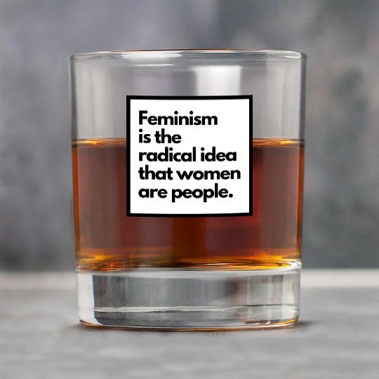 Feminism solid back sticker Rock Glasses