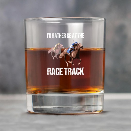 Horse Racing Drinking Derby Barrel Racing Rock Glasses