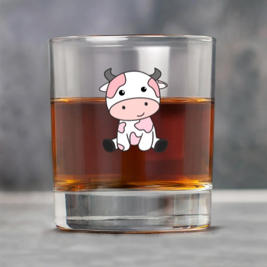 Strawberry Cow Cute Pink Strawberry Cow Kawaii Rock Glasses