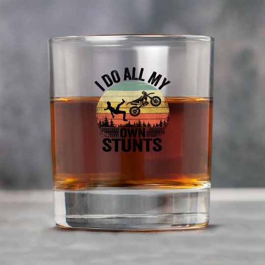I Do All My Own Stunts Funny Motocross Rock Glasses