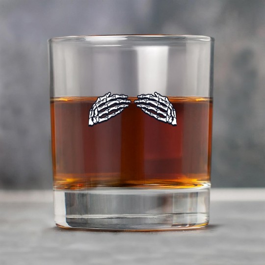 Women's Skeleton Hands Breasts Rock Glasses