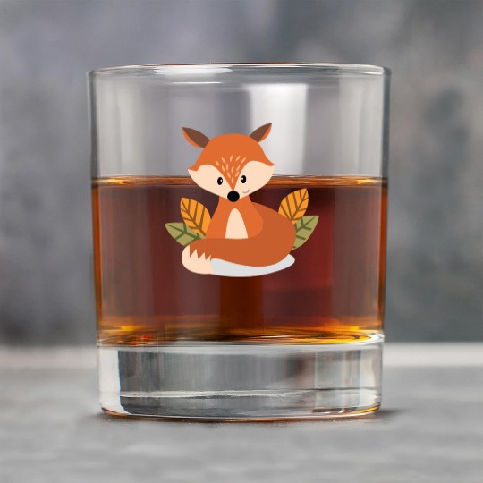 Cute Fox Wine Drinking Lover Party Rock Glasses