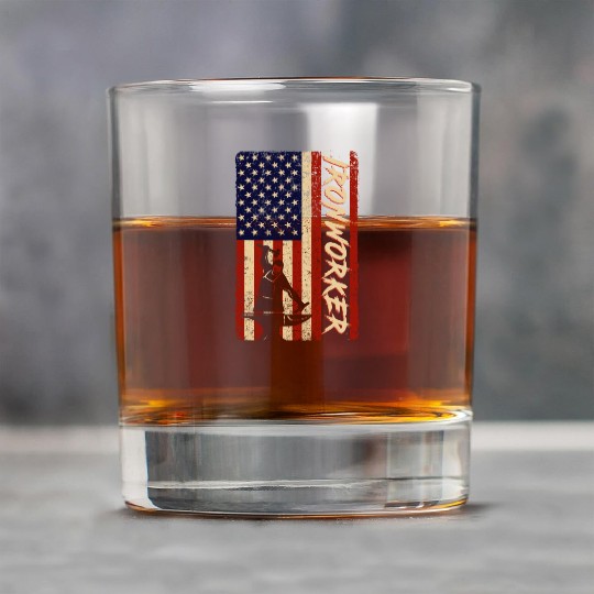 US Flag Ironworker Independence labor Day Rock Glasses