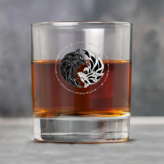 yin yang Wolves Wolf yinyang Tai Chi Qi Gong Rock Glasses