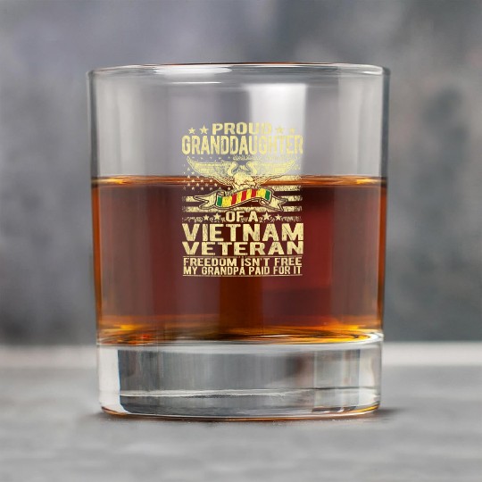 Veteran Gift-Granddaughter Of Vietnam Veteran Us F Rock Glasses