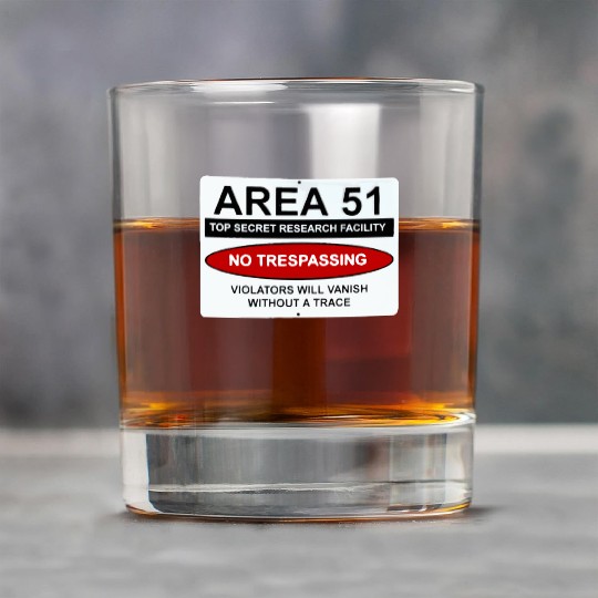 area 51 no trespassing Rock Glasses