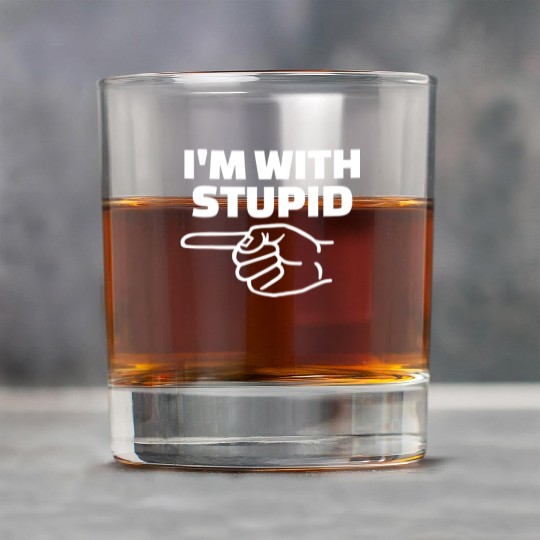 I'm With Stupid Men Gift Rock Glasses