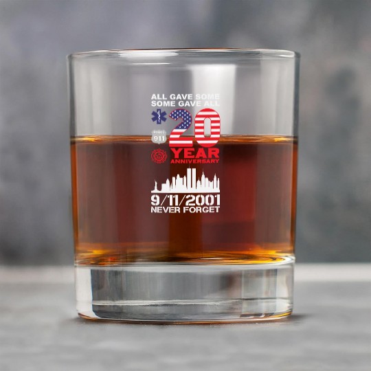 Patriot Day Never Forget 9 11 2001 Anniversary Rock Glasses