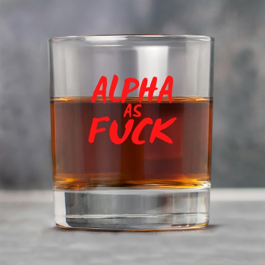 Alpha As Fuck (red on black) Rock Glasses