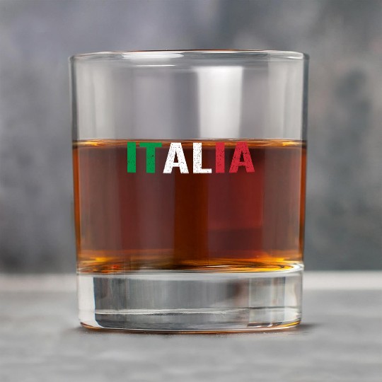 Italia Red White Green Italian Rock Glasses