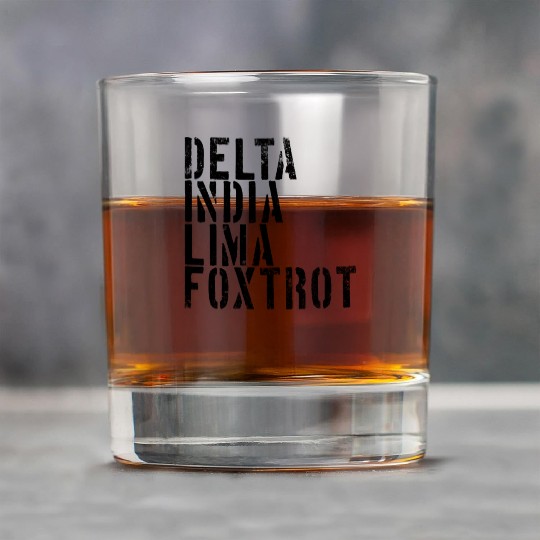 Delta India Lima Foxtrot Phonetic Hot Dad Men'svet Rock Glasses