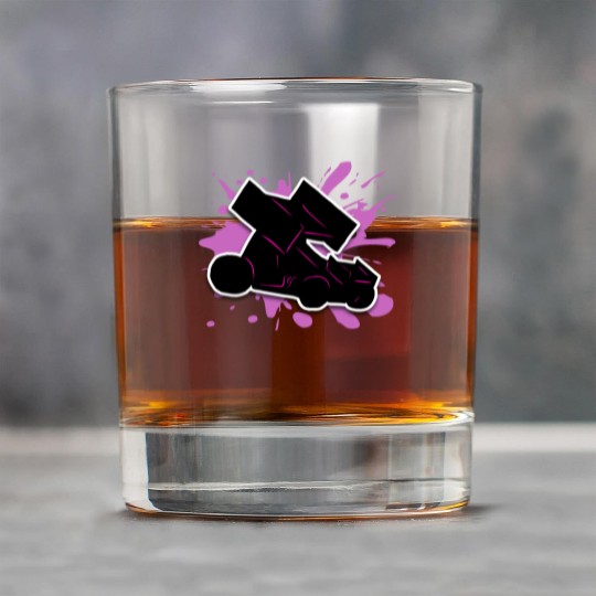Sprint Car Pink Splat Rock Glasses