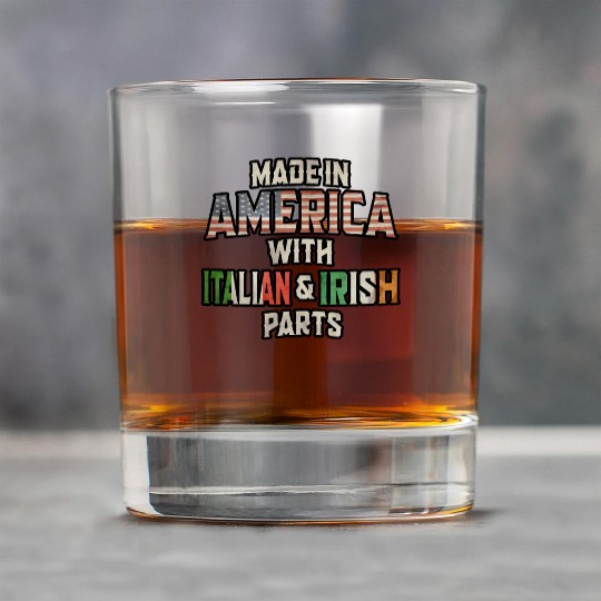 Italian And Irish Made In America Mix Heritage Vin Rock Glasses
