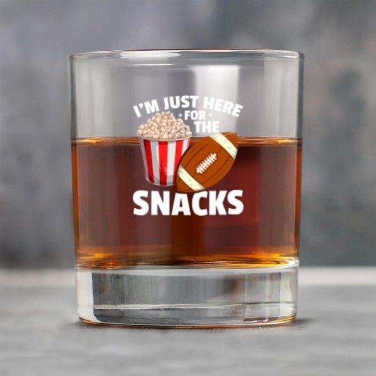 Football Popcorn Snack Food Lover Rock Glasses