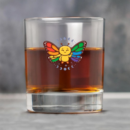 LGBTQ Rainbow Flag Monarch Butterfly Pride Month Rock Glasses