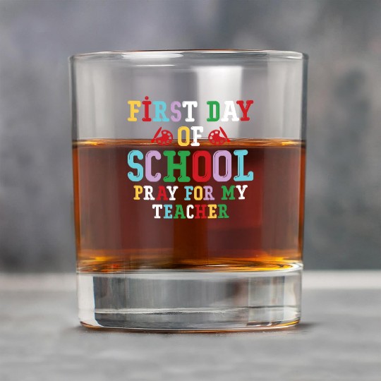 First Day of School Pray for My Teacher Rock Glasses