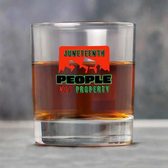 Juneteenth People Not Property Rock Glasses