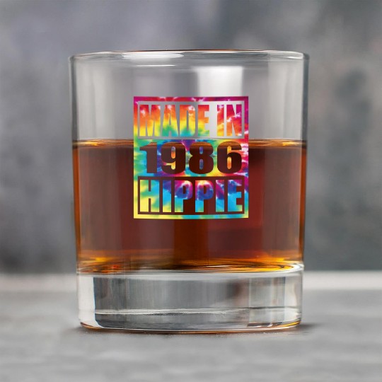 Hippie Birthday 1986 Rock Glasses