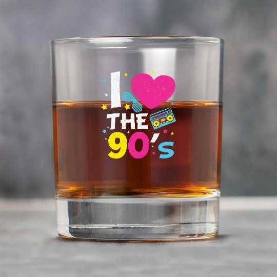 I Love The 90's Retro Heart Rock Glasses