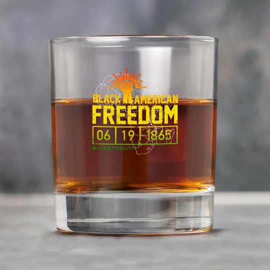 Black American Freedom Black History Juneteenth Rock Glasses