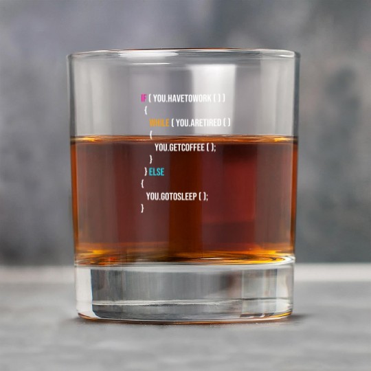 Funny Programmer Codes Coffee And Sleep Rock Glasses